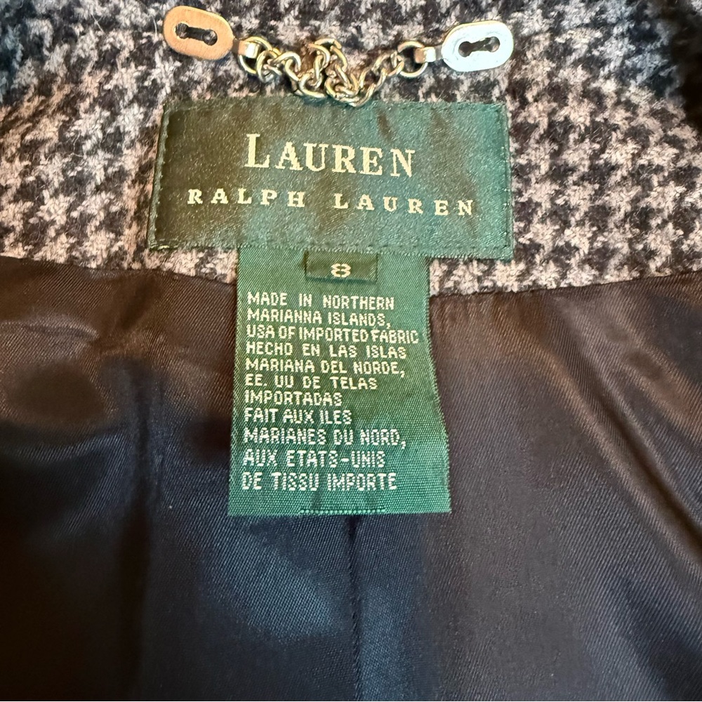 Lauren Ralph Lauren Wool Jacket - Black and Gray - Picture 3 of 10